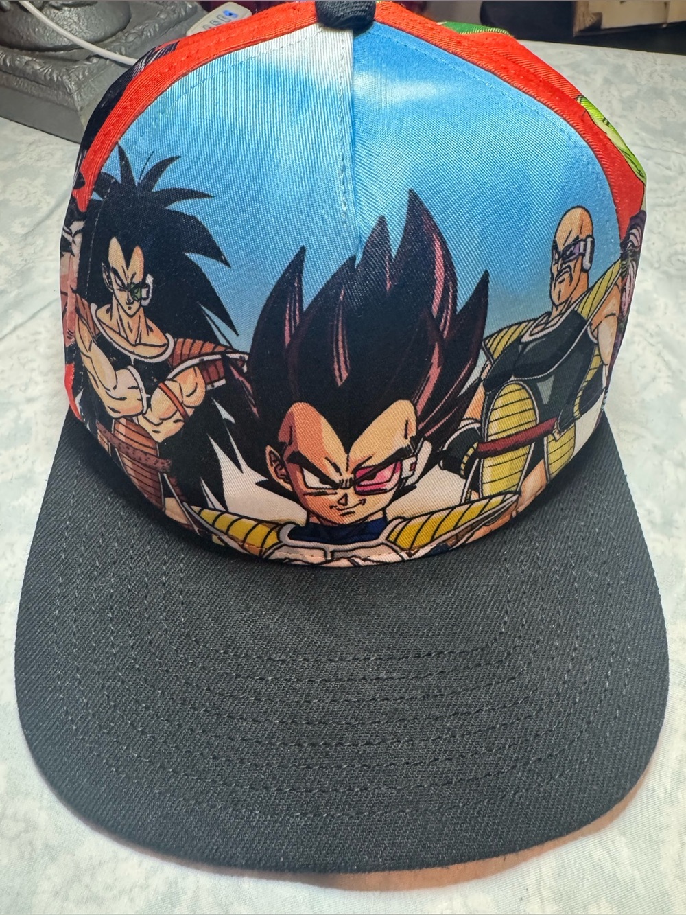 Anime Warrior Kids Snapback Hat - Black & Blue